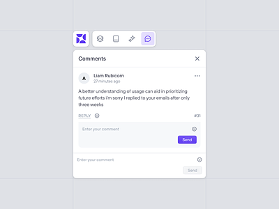 Decoroom: Virtual Interior Design App - Comments 💬 chat clean comment comments component conversation dashboard email input input form mail message modal product design saas textfield ui component uidesign uiux web app