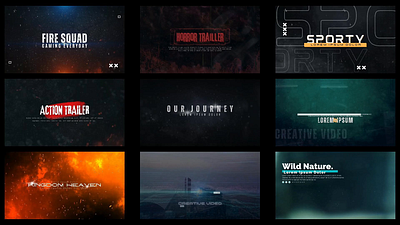 Movie Video Templates animation branding graphic design logo motion graphics ui