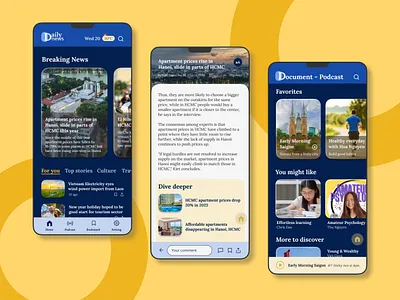News App interface design interface news
