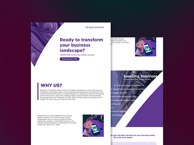 Wavestone Landing Page branding landing page ui ux website