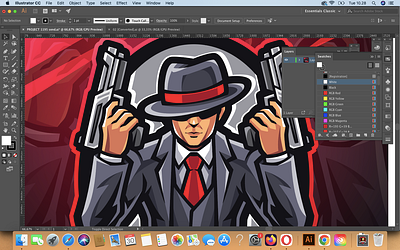 Mafia Esport Mascot Logo Design cowboy esport game game design gunner mafia mascot logo