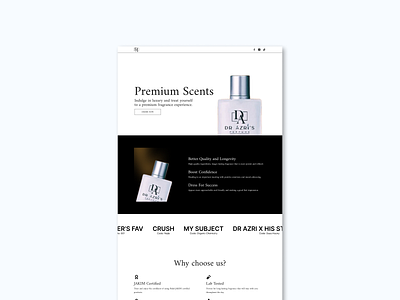 Dr.Azri Perfume Landing Page branding landing page ui ux website
