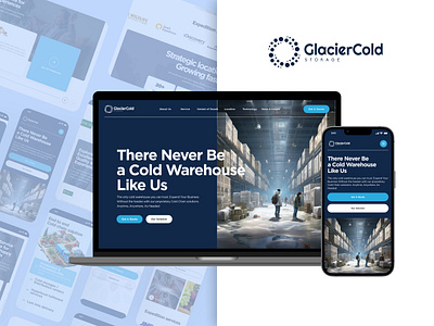 GlacierCold Homepage Exploration coldchain homepage landing page template ui ui branding uiux ux website