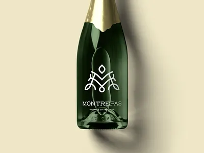 Montrepas Logo Design bold branches brand identity branding champagne decorative elegant iconic letter m lettermark m logo design logomark minimalist modern monogram m natural organic symbol unique wine