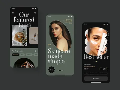 Skincare - App Design adobe xd app design design figma mobile skincare skincare app design user experience user interface