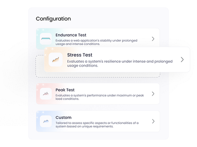 Configuration Select Cards cards detail minimal design product application select selection