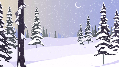 Winter Landscape animation branding graphic design logo motion graphics ui