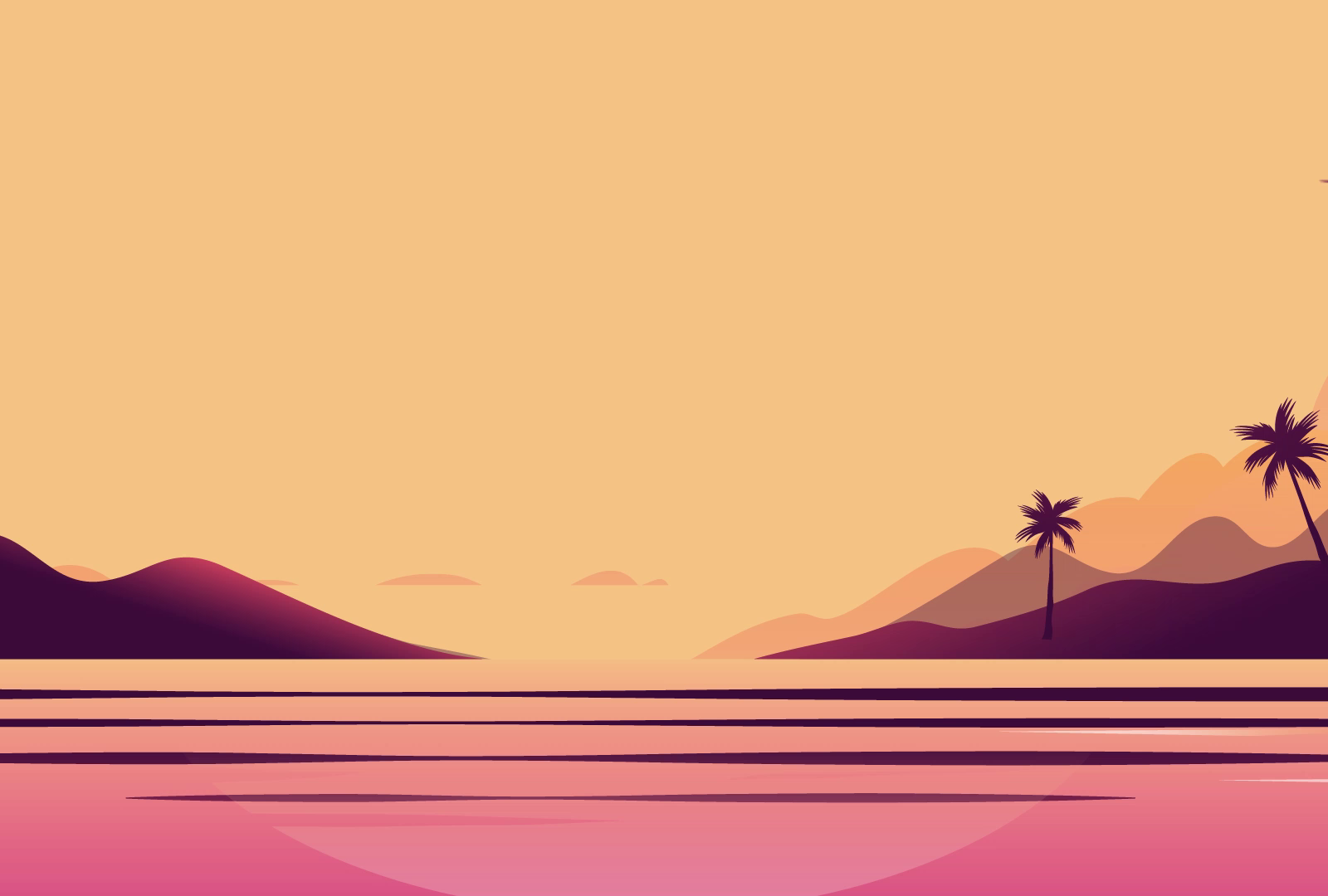 Sunset and Birds by Sumit Biswas on Dribbble