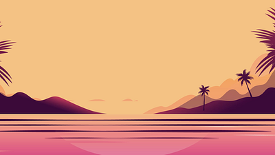 Sunset and Birds 3d animation branding graphic design logo motion graphics ui