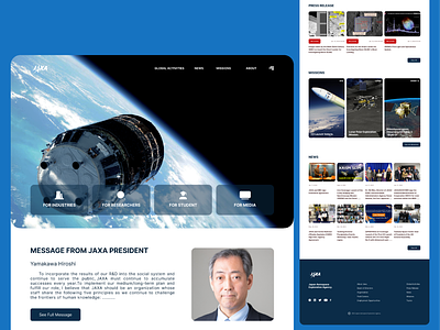 JAXA Japan Web UI Redesign graphic design japan space space web ui web design website