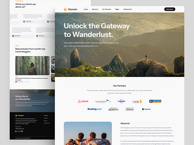 Odysspia - Travel Agency landing page travel agency travelling ui ux website