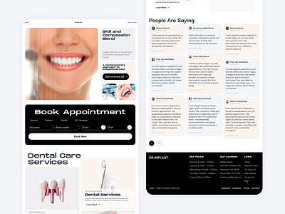 Dental Care Website ui web design