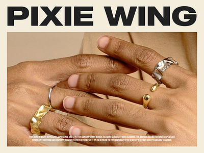 Pixie Wing animation branding graphic design jewelry logo ui