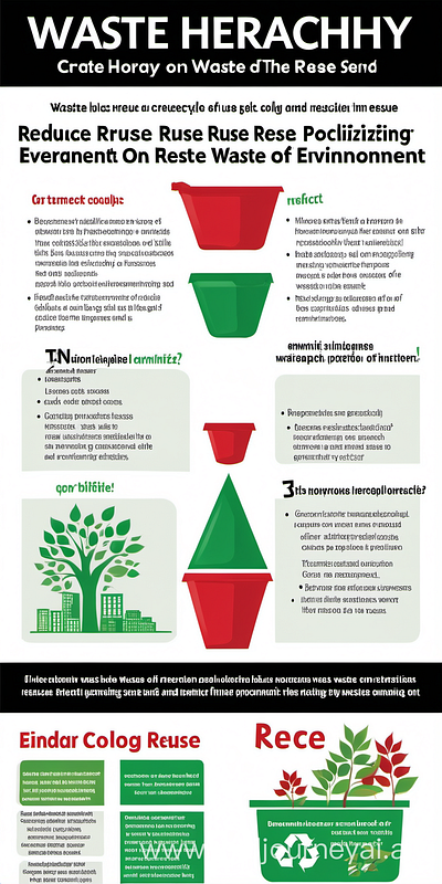 Waste Hierarchy: Reduce, Reuse, Recycle infographics