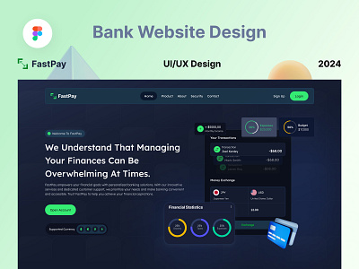 Bank Website Design adobe xd branding design figma graphic design illustration landing page ui ux