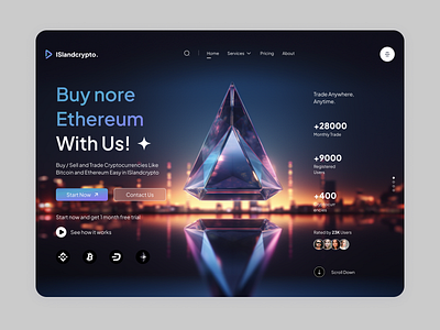 Ethereum Landing Page design landingpage ui web design