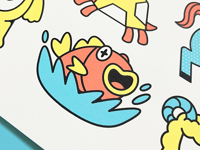 Limited Edition Print Pt. IV character design eye fish graphic design icon illustration logo mouth ocean pokemon poster print screen sea splash sticker stickers tongue water