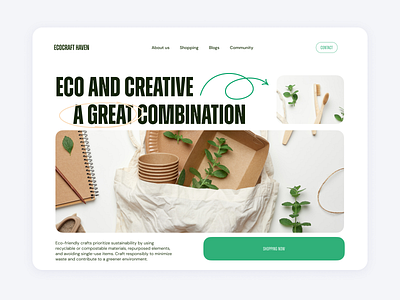 Eco Creative design landingpage ui web design webui