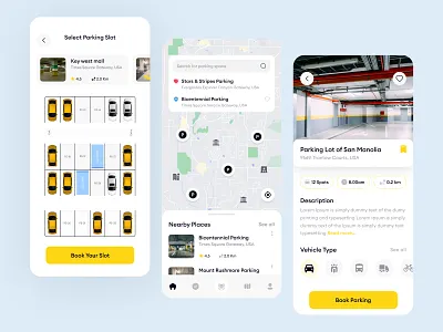 Parking App Design app app design app ui design book parking clean ui find parking ios app location map mobile app design mobile ui parking parking app design parking slot parking space route ui design uiux vehicle