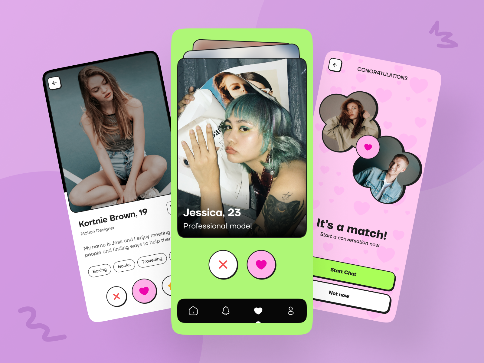 Dating Mobile App Design by Ronas IT | UI/UX Team on Dribbble