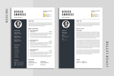 Resume/CV Template branding graphic design pptx
