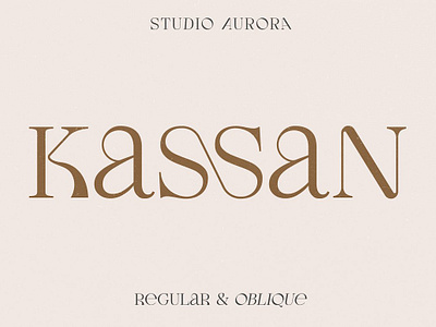 Kassan - Luxury Display Serif Font alternate characters beautiful font contemporary serif creative market fashion fashionable headline font high end ligatures luxury luxury font modern serif single height social media studio aurora typeface unique font uppercase font wedding font