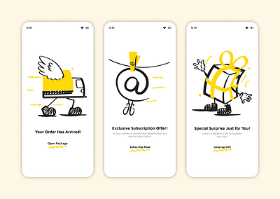 Dynamic Ecommerce App Pop-ups 🌼 app design graphic design illustration typography ui ux vector