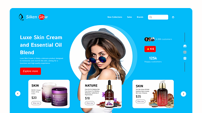 Skin Glow UI design animation design graphic design logo ui ux