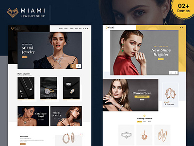 Miami Jewelry – eCommerce Responsive Theme accessories bridal design diamond ecommerce fashion illustration imitation jewelry miami opencart prestashop shopify templatetrip theme woocommerce wordpress