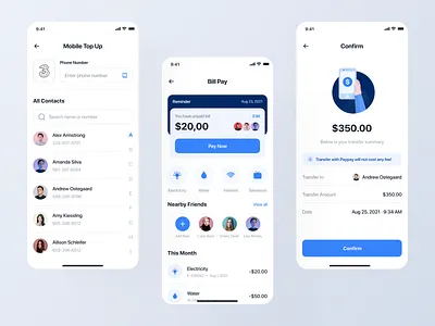 Paypay - E-Wallet Mobile App app app design bill design e wallet finance financial funds home list view mobile mobile design money payment toko design transaction ui ui kit ui8 ux