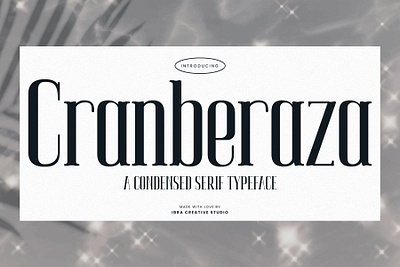 Cranberaza – A Condensed Serif Typeface cranberaza font