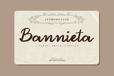 Bannieta – A Script Brush Typeface monoline brush