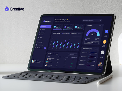 Customer Support Dashboard agents calling creative customer support dark theme dashboard interface design meeting product design product development saas saas design support dashboard ui voice call web dashboard web ui