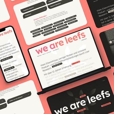 Leefs Work in Progress branding dark mode design flat interface landing page slide deck ui webdesign