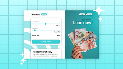 Money lending web design branding dailyui graphic design logo ui webdesign