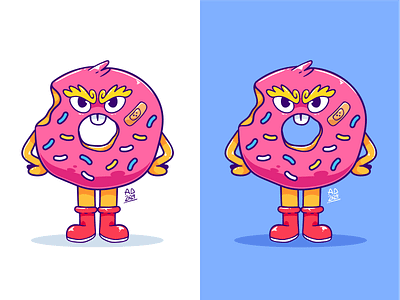 angry donut 😂 adheepratama art artwork branding characterdesign design donuts illustration mascot mascot illustration vector visualartist