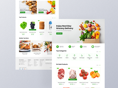 Online Grocery Shop Website grocery online store shop ui user interface webdesign website