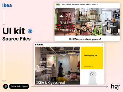 Make Ikea UI your own branding design ecommerce edditable figma free furniture ikea kit landing page mockup product product design template ui ui kit ui ux web design website website design