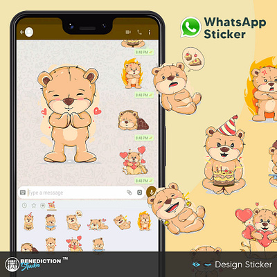 Concept Character Sticker Emotes Whatsapp, Telegram, Line, etc character chibi decal sticer sticker design