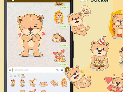 Concept Character Sticker Emotes Whatsapp, Telegram, Line, etc character chibi decal sticer sticker design