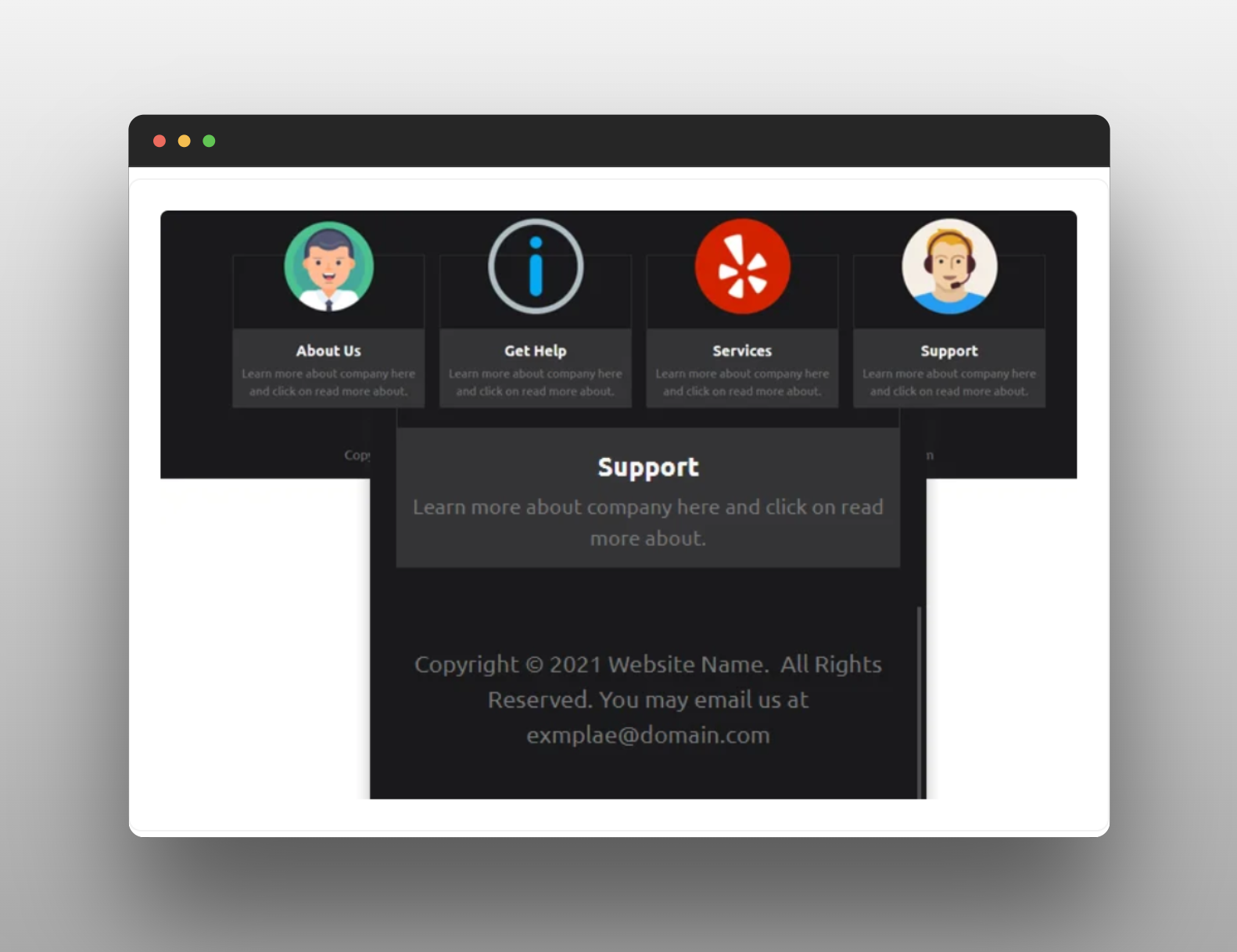 Free 54th Tabr Elementor Footer branding elememtor footer elementor elementor template footer mc design mc starter mc template template ui ux web design
