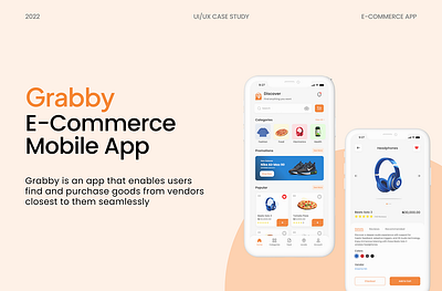 Grabby E-Commerce App branding graphic design ui