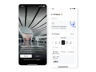 Airport Mobile App align clean design design system home minimal minimalistic mobile design native sleek travel ui ux
