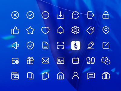 Line Icon Design for common use icon ui