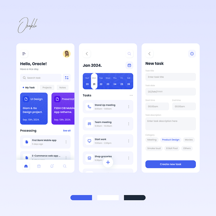 Task Manager mobile app by Jelil Ajao on Dribbble