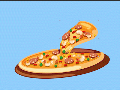 Pizza Slice 2danimation after affects after effects animation aftereffects animation design illustration motion animation motiongraphics ui