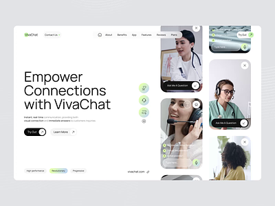Chat Support Landing Page chat app chat gpt chat support chatbot chatting connection customer service customer support desk landing landing page live chat livechat landing page platform saas sales tool support ui ux video call web design