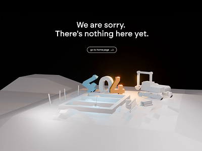 404 page | Novobudowa 3d animation 3d model 404 404 page animation construction motion graphics render ui ux web design