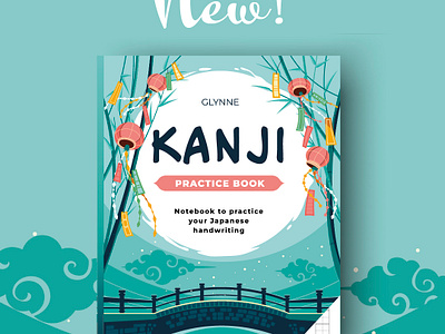 Kanji Practice Book book cover design design editorial graphic design illustration japanese kanji practice typography vector