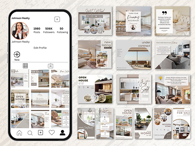 Realtor Social Media Template canva template graphic design instagram post template marketing template realtor template social media post template